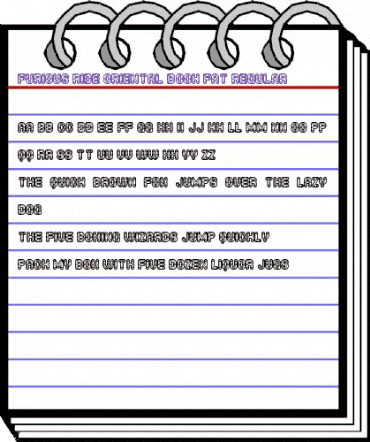 Furious Ride Oriental Book Fat Regular animated font preview
