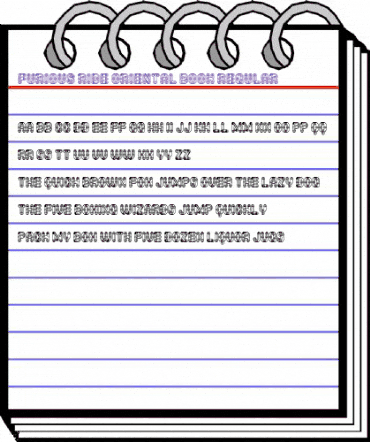 Furious Ride Oriental Book Regular animated font preview