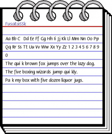 FusataSSk Regular animated font preview