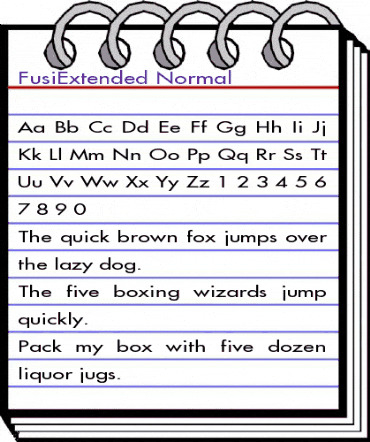 FusiExtended Normal animated font preview