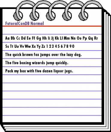 FutoralConDB Normal animated font preview