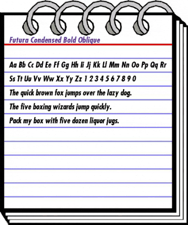 Futura-Condensed BoldItalic animated font preview