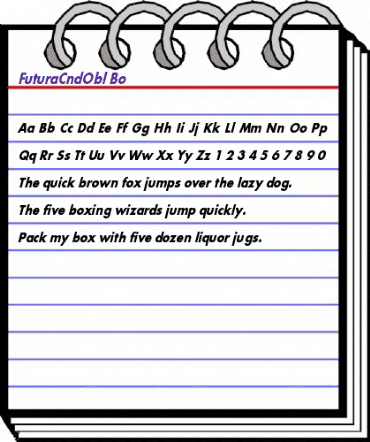 FuturaCndObl-Bo Regular animated font preview