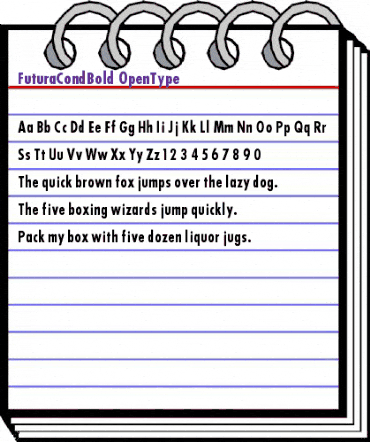 Futura CondBold animated font preview