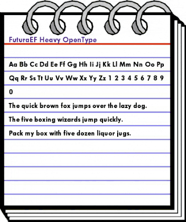 FuturaEF Heavy animated font preview