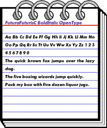 FuturaFuturisC Regular animated font preview