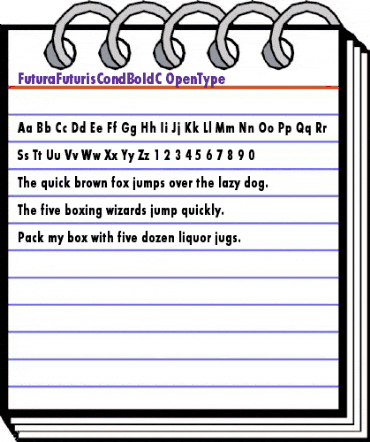 FuturaFuturisCondBoldC Regular animated font preview