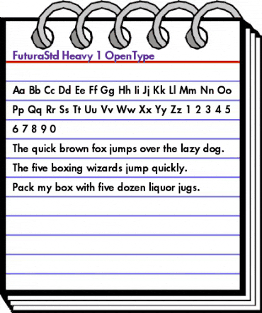 Futura Std Heavy animated font preview