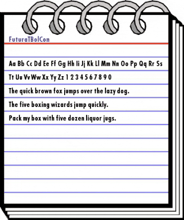 FuturaTBolCon Regular animated font preview