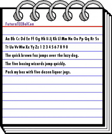 FuturaTEEBolCon Regular animated font preview