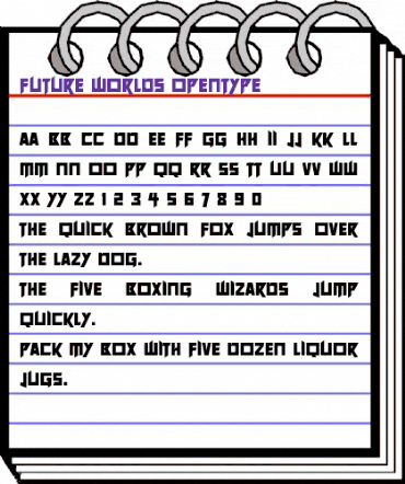 Future Worlds Regular animated font preview