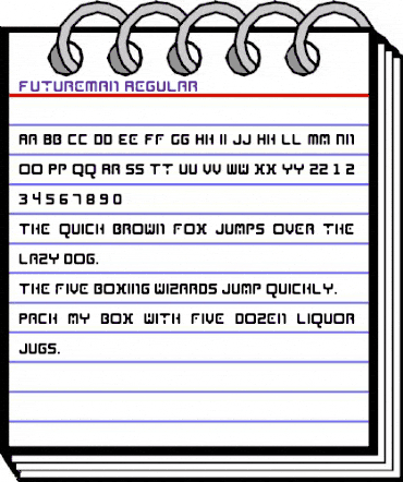 FutureMan Regular animated font preview