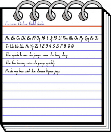 Futurex Arthur Bold Italic animated font preview