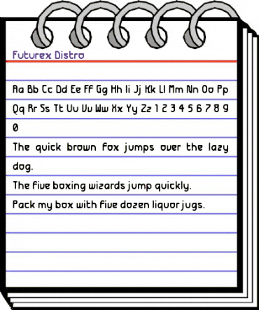 Futurex Distro Regular animated font preview