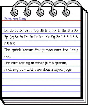 Futurex Slab Regular animated font preview