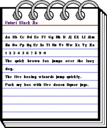 Futuri-Black-No Regular animated font preview