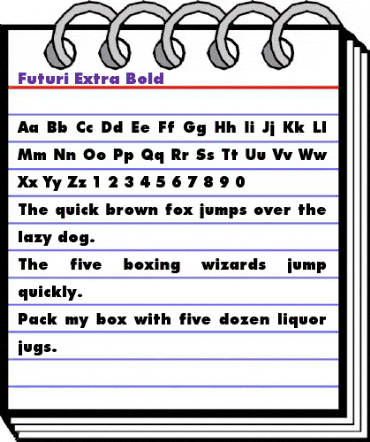 Futuri Bold Extra Bold Bold animated font preview