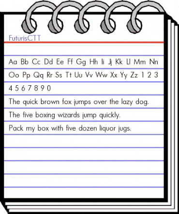 FuturisCTT Regular animated font preview