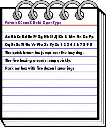 FuturisXCondC Regular animated font preview