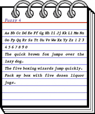 Fuzzy 4 Bold Italic animated font preview