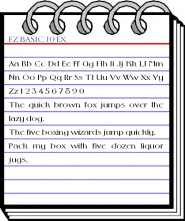 FZ BASIC 10 EX Normal animated font preview
