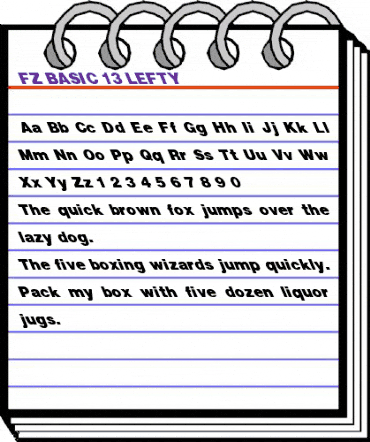 FZ BASIC 13 LEFTY Normal animated font preview