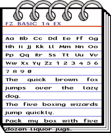 FZ BASIC 14 EX Normal animated font preview
