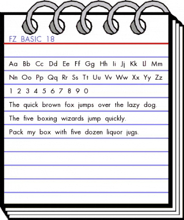 FZ BASIC 18 Normal animated font preview
