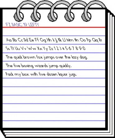 FZ BASIC 19 LEFTY Normal animated font preview