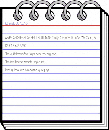 FZ BASIC 20 COND Normal animated font preview