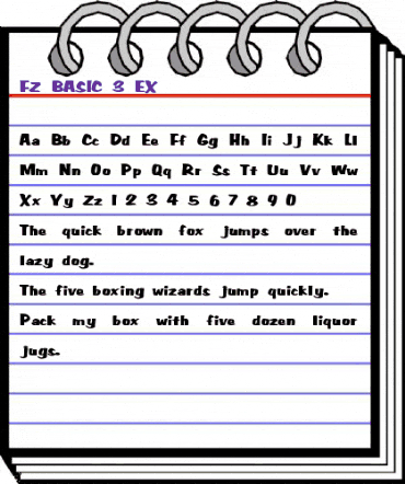 FZ BASIC 3 EX Normal animated font preview