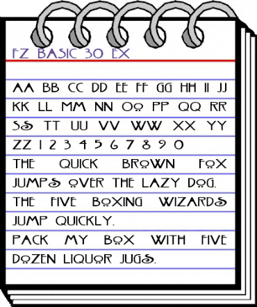 FZ BASIC 30 EX Normal animated font preview
