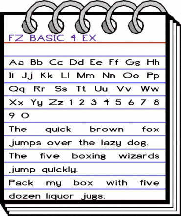 FZ BASIC 4 EX Normal animated font preview
