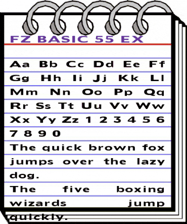 FZ BASIC 55 EX Normal animated font preview