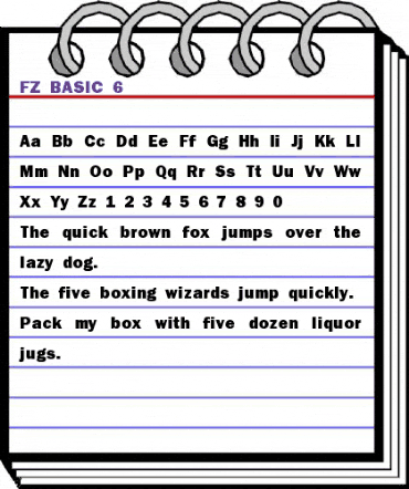 FZ BASIC 6 Normal animated font preview