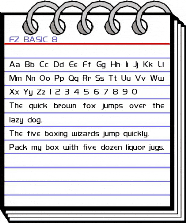 FZ BASIC 8 Normal animated font preview