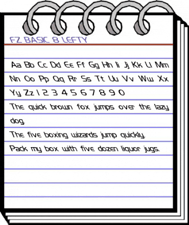 FZ BASIC 8 LEFTY Normal animated font preview