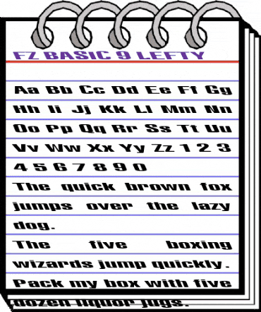 FZ BASIC 9 LEFTY Normal animated font preview