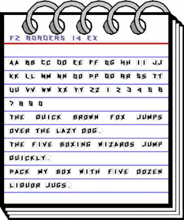 FZ BORDERS 14 EX Normal animated font preview