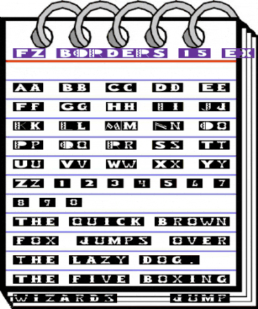 FZ BORDERS 15 EX Normal animated font preview