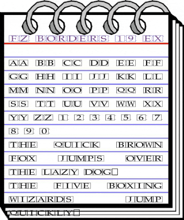 FZ BORDERS 19 EX Normal animated font preview