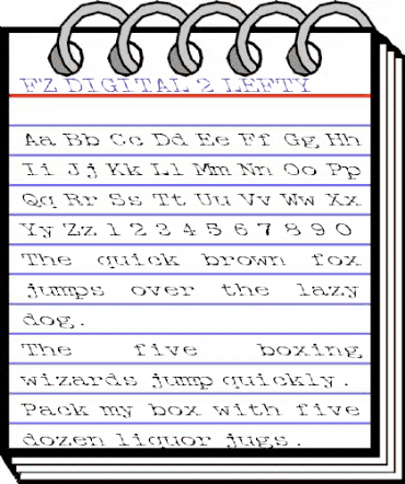 FZ DIGITAL 2 LEFTY Normal animated font preview