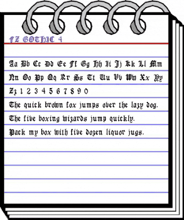 FZ GOTHIC 4 Normal animated font preview