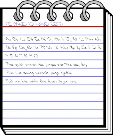 FZ HAND 12 WAVEY LEFTY Normal animated font preview