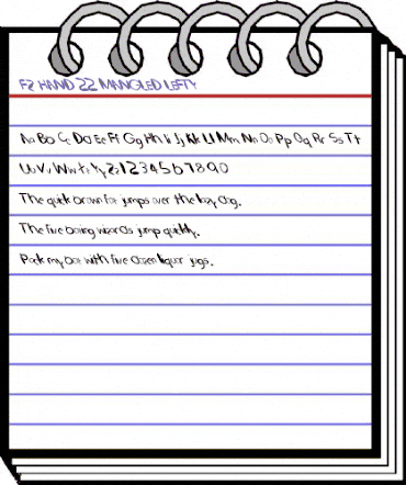 FZ HAND 22 MANGLED LEFTY Normal animated font preview