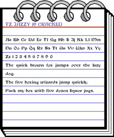 FZ JAZZY 19 CRACKED Medium animated font preview