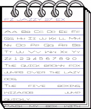 FZ JAZZY 27 EX Normal animated font preview