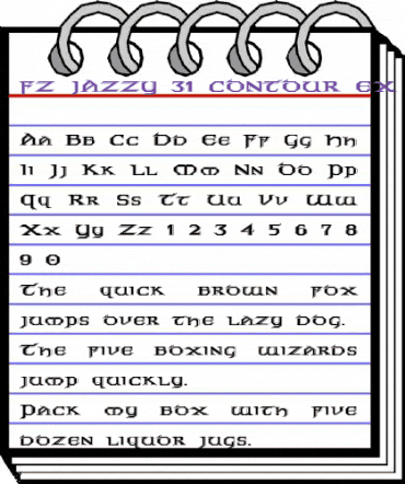 FZ JAZZY 31 CONTOUR EX Normal animated font preview FZ JAZZY 31 CONTOUR EX Normal animated font preview