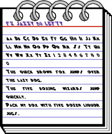 FZ JAZZY 56 LEFTY Normal animated font preview