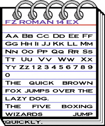 FZ ROMAN 14 EX Light animated font preview